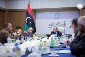 President Abdulrahman Alswaihli met in Tripoli today Wednesday, December 14, with the members of the High Council of Reconciliation. The meeting was attended by rapporteur Ajaili Bu Sadail and other HCS members.