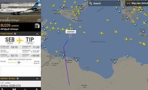 An internal Afriquiyah flight hijacked and diverted to Malta