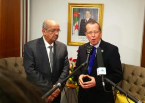 Martin Kobler with Messahel in Algiers today (Photo: UNSMIL)