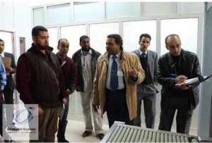 Officials from the transport ministry, the Civil Avation authority, Afriqiyaj airway and libyan airlines are shown facilities at Tamenint (Photo (Cicil Aviation Authority) 