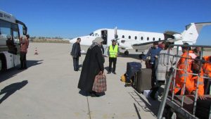 The first Medavia operated charter flight between Malta and Misrata resumed yesterday (Photo: social media).