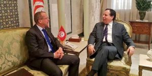 Martin Kobler with Tunisian Foreign Minister Khemaies Jhinaoui