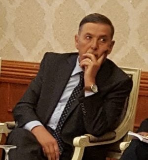 Taher Jehaimi, GNA Planning Minister-designate speaking at the UN-hosted Libya Experts Forum in Tunis today (Photo: Sami Zaptia).