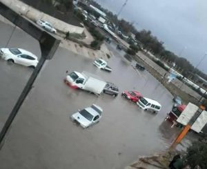Flooding today in Tripoli (Photo: Social media)