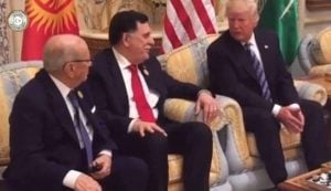 Faiez Serraj and President Trump together in Riyadh