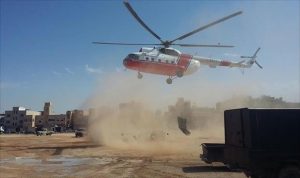 Red Crescent helo brings brings cash transfusion (Khoms council)