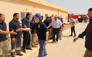 NOC chief Sanalla meeting El-Fil workers (Photo: NOC)