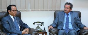 The Indonesian ambassor with Benghazi acting mayor Abdulrahman Elabber