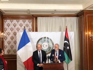 Siala and Le Drian today the the prime ministy building in Tripoli
