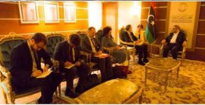 High State Council head Khaled Mishri receives an official invitation from France to attend the Paris conference on Libya on 29 May (Photo: HSC).