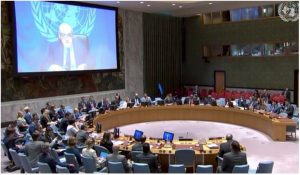 Ghassan Salame, UNSMIL head, presented his latest brief to the UN Security Council yesterday in which he was critical of militias, the HoR and HSC (Photo: UNSMIL).