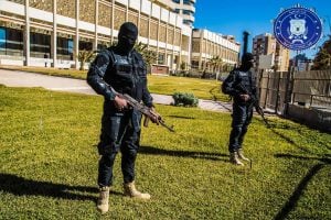 The Special Operations Force confirmed that there had been no security breach yesterday after a terror alert was received at the Dat IL Imad office complex in Tripoli (Photo: SOF).