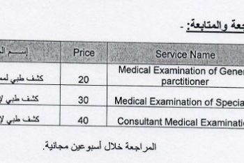 Ministry of Economy sets medical services prices – low prices disincentivize Libyan doctors abroad from returning and private investment in sector?